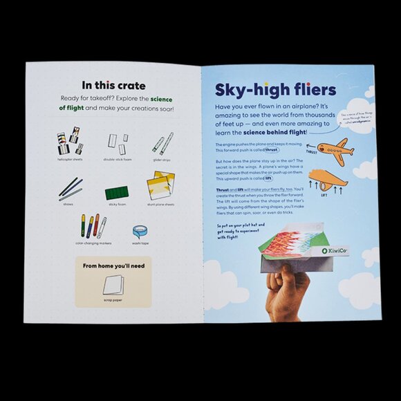 NEW KiwiCo Kiwi Co. Fold & Play Fliers Paper Airplanes Stem Toys Science… - Picture 8 of 14
